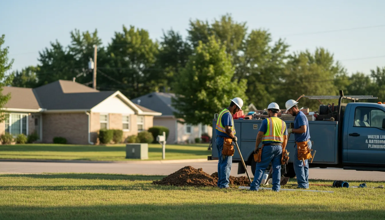 Residential water line and bathroom plumbing service in Delancey, NY